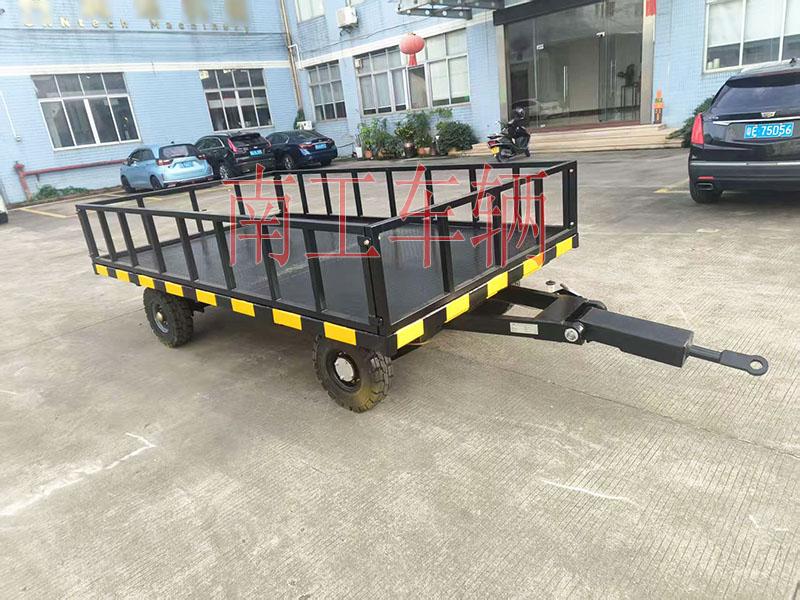 5吨可拆式护栏平板拖车 牵引全挂工具拖车